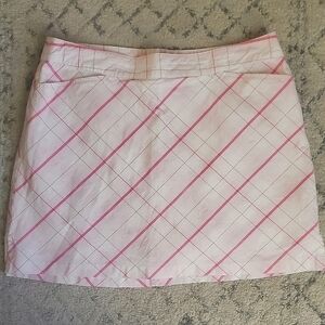 Lady Hagen Pink Plaid Athletic Skort 14 Breast Cancer Awareness